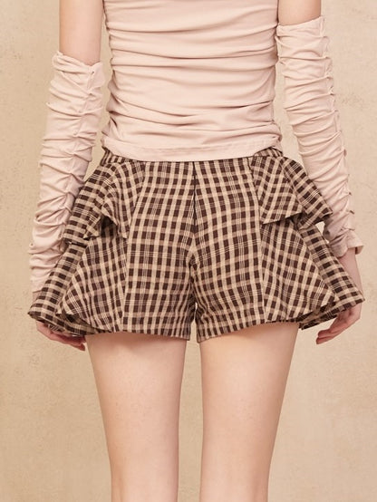 Plaid Ruffle Culottes