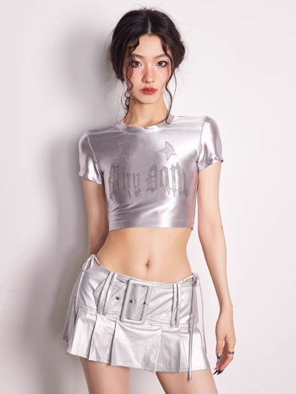 Star Shiny Stretch Short T-shirt