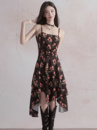 Rose Romantic Sling Dress