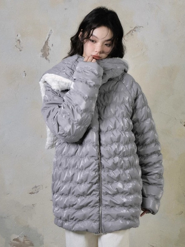 Veste en peluche réversible en col