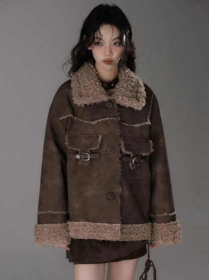 Loose Plush Fur Jacket