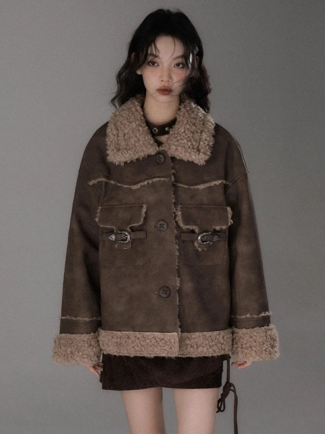 Loose Plush Fur Jacket