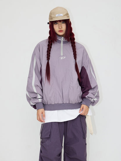 Half-ZIP Stand Collar Pullover Jacket