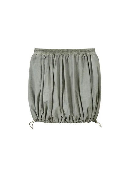 Drawstring Bud Short Skirt