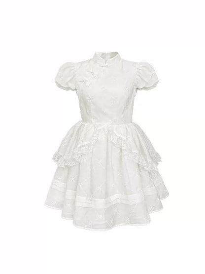 Chinese Style Baby Doll Short Dress