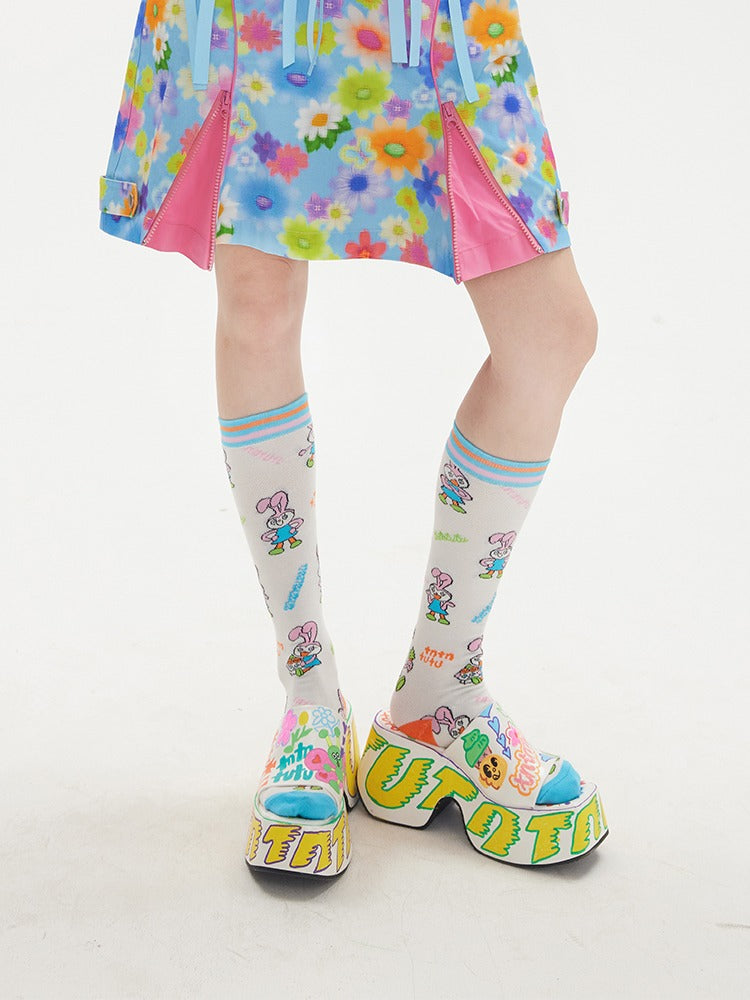 Cartoon Bunny Calf Socks