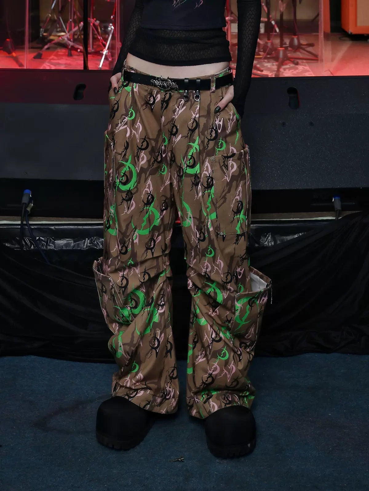 Camouflage Three-dimensional Pocket Baggy Pants