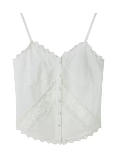 Lace Hollow Stitching Camisole