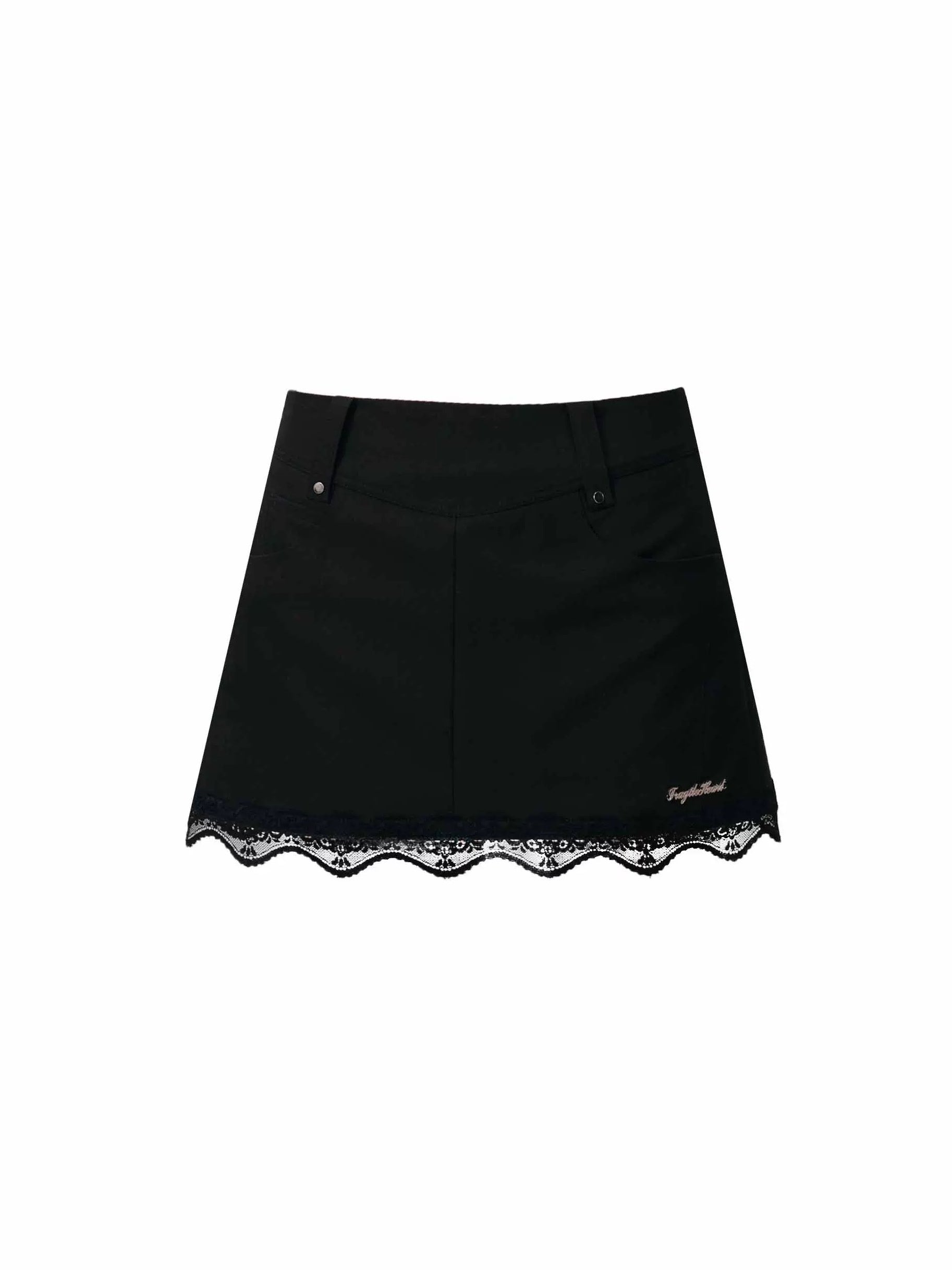 Lace Stitch Slim Hip Skirt