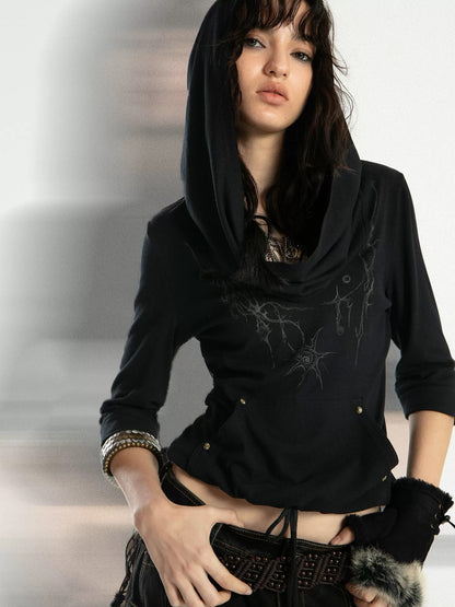 Dune Style Hooded Hand-Painted T-Shirt