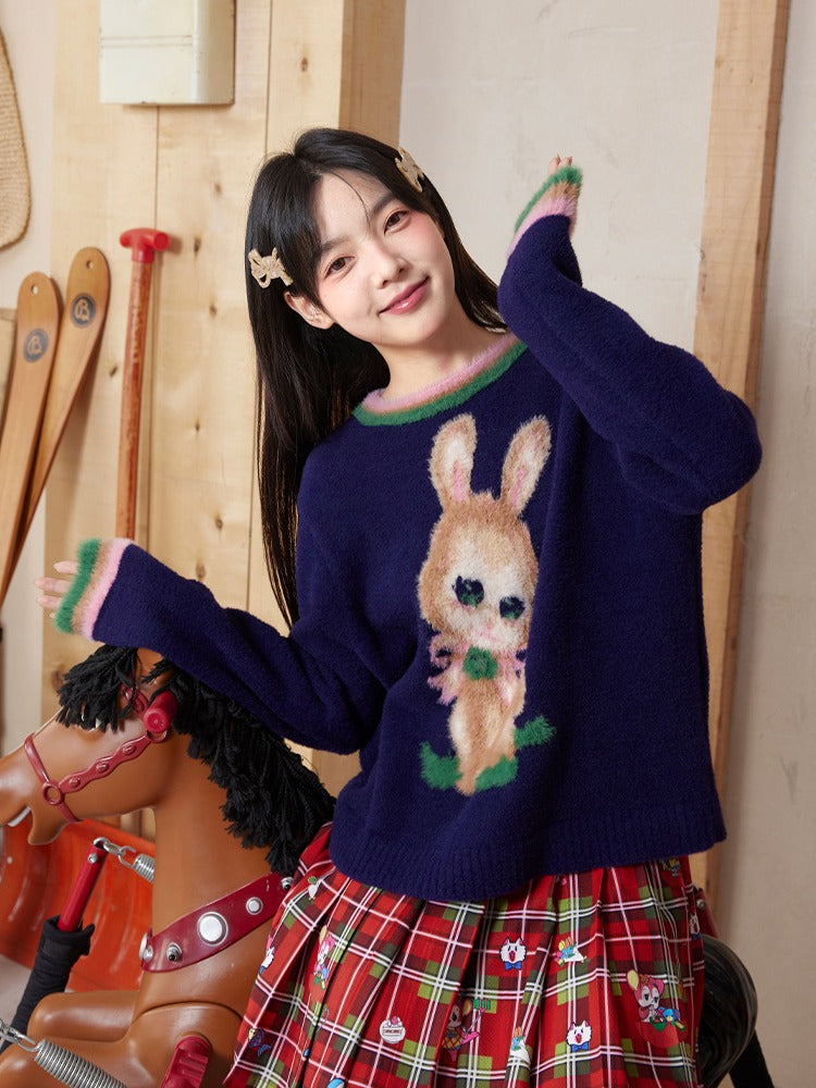 Retro Bunny Soft And Waxy Sweater