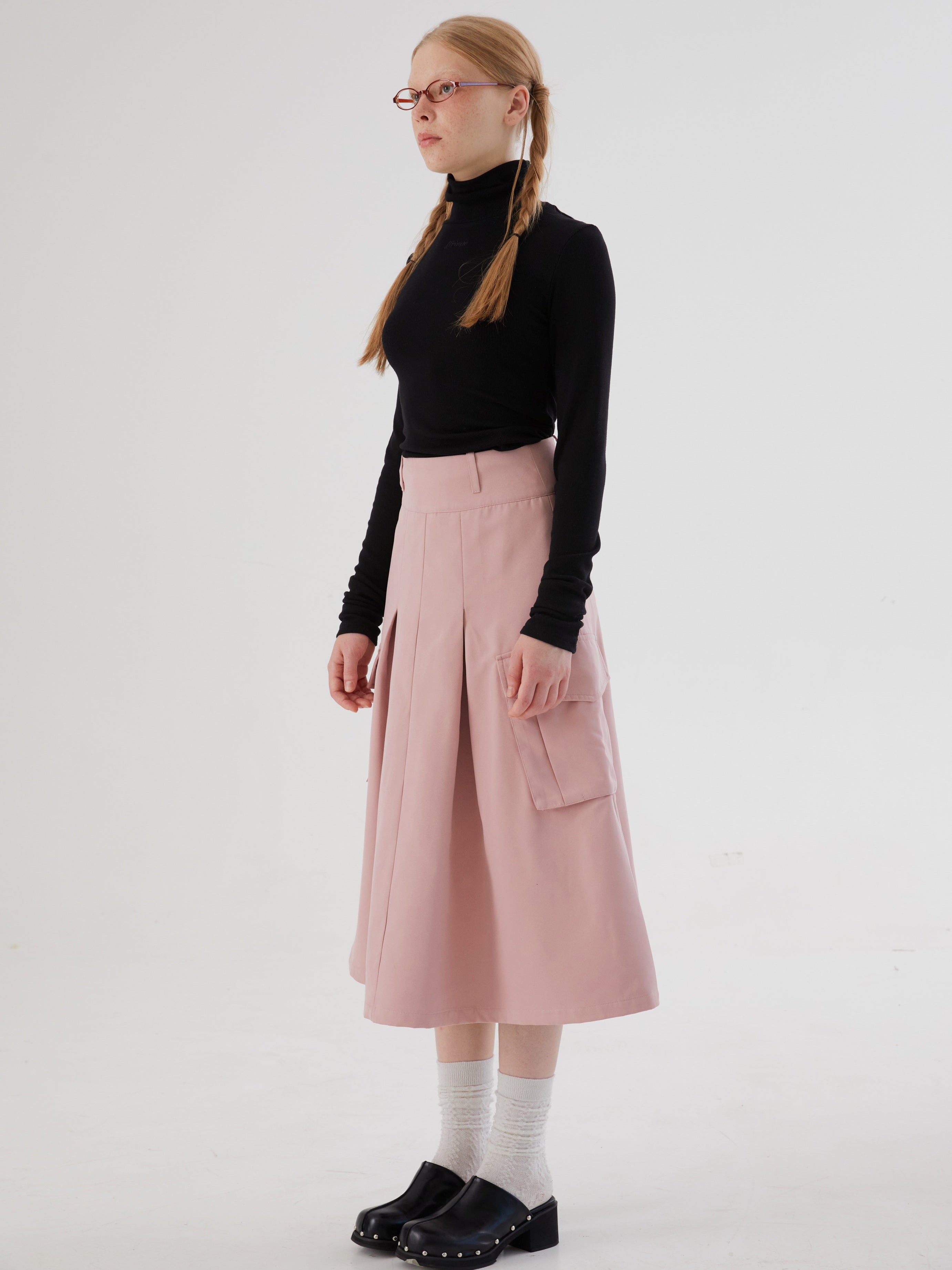 Large Hem Work Skirt