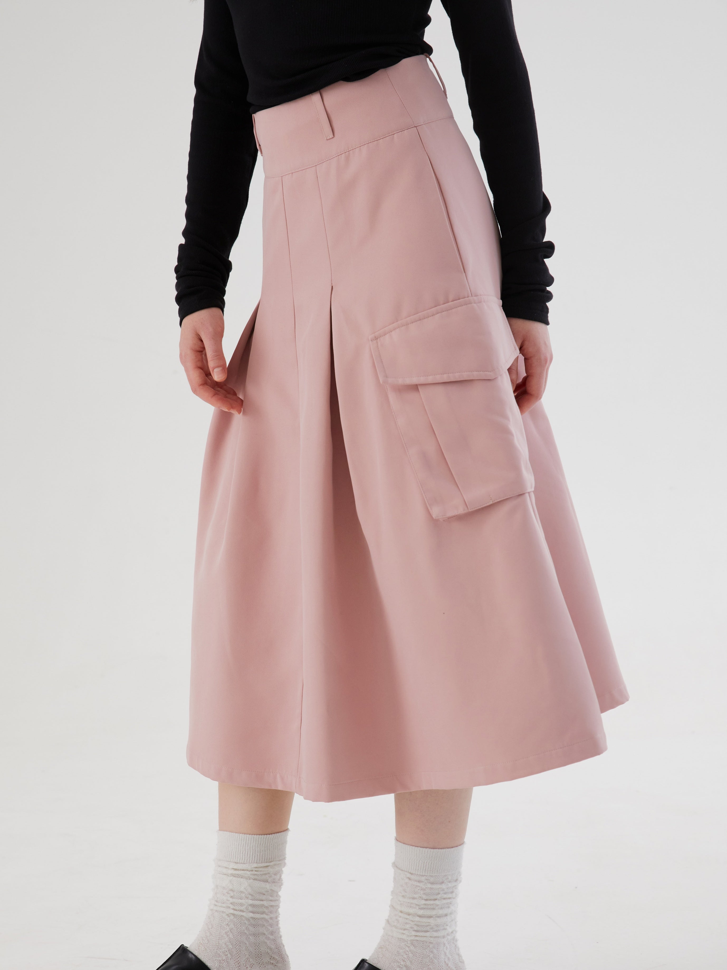 Large Hem Work Skirt