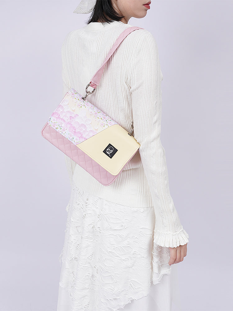 Pale-tone Flap Square Compact 2way Shoulder-Bag