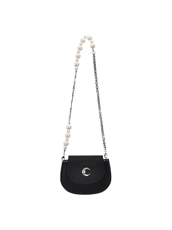 Mini Chain Diagonal Leather Bag