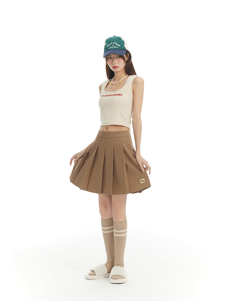 PLEARTS FLARE SHORT CASUAL SKIRT