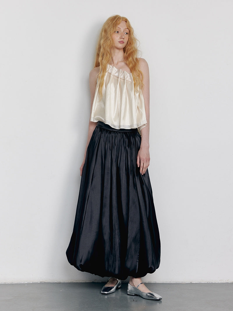 Asymmetry Glossy High-End PLEATS TOPS