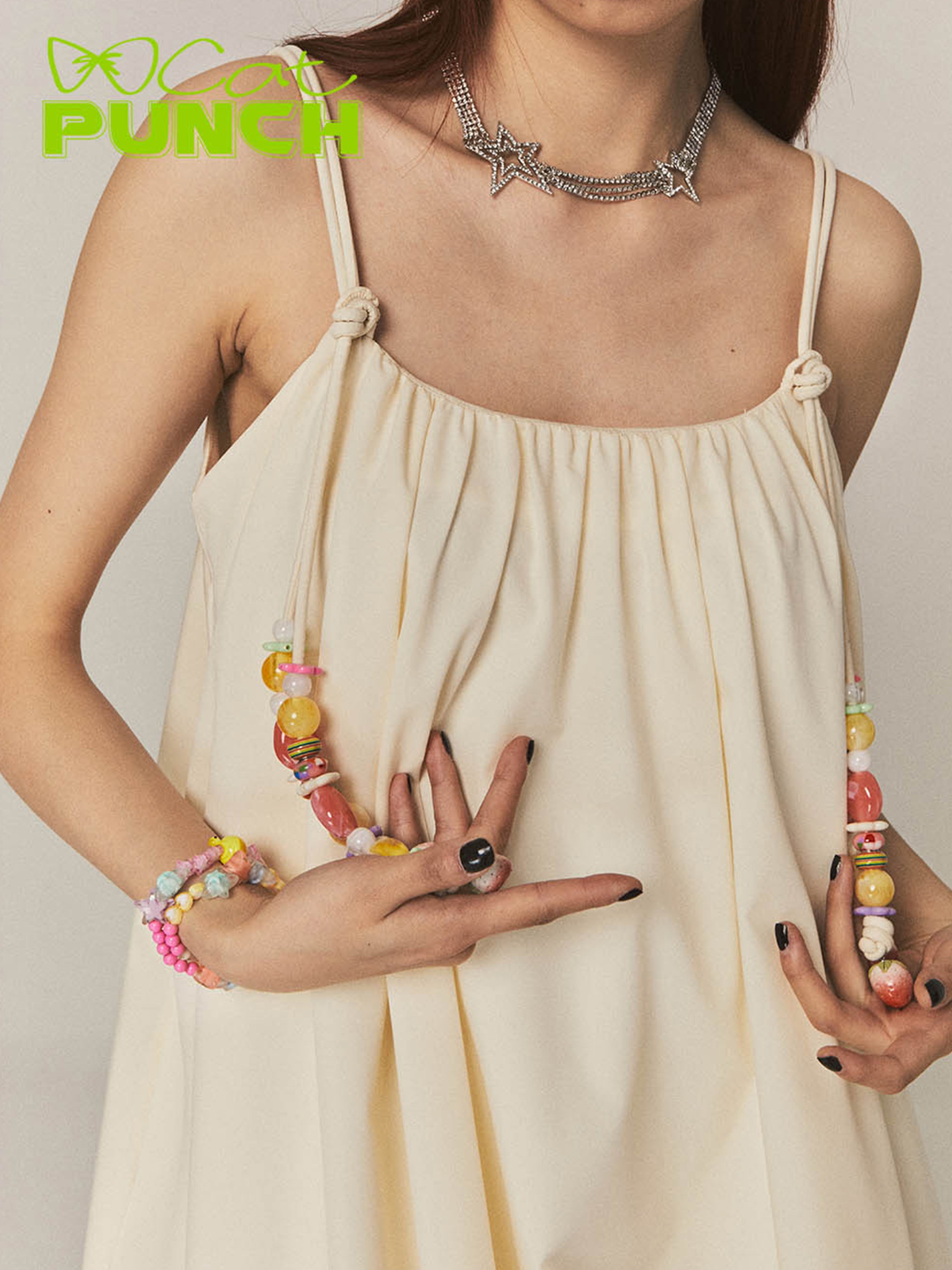 Balloon Ethnic Beads Camisole-One-piece – ARCANA ARCHIVE