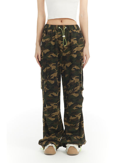 CAMOUFLAGE WILD STRAIGHT CASUAL LOOSE PANTS