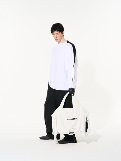 Unisex Side-line Casual Monotone Cutsew