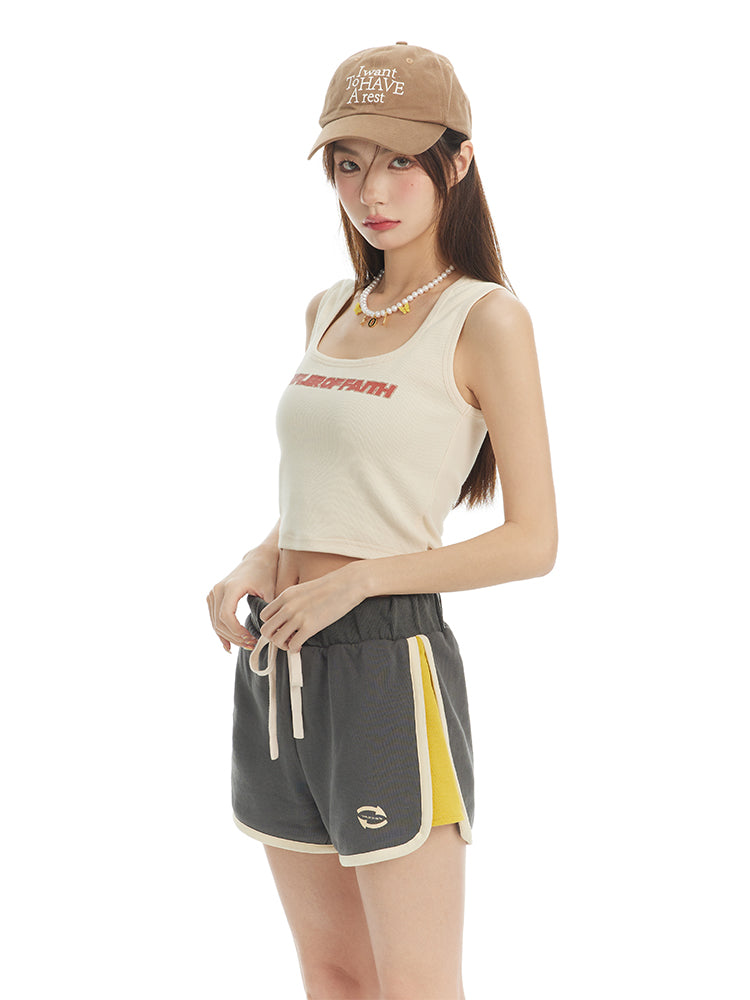 Sleeveless Casual Line Logo Tank-Top