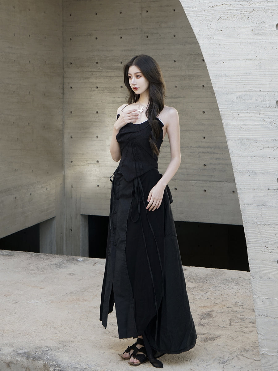 Asymmetry Layered Chic Long-SKirt