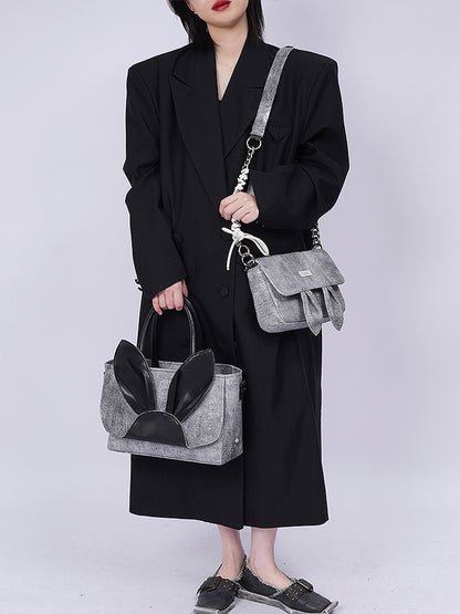 Rabbit-EAR SQUARE FLAP SHOULDER-BAG