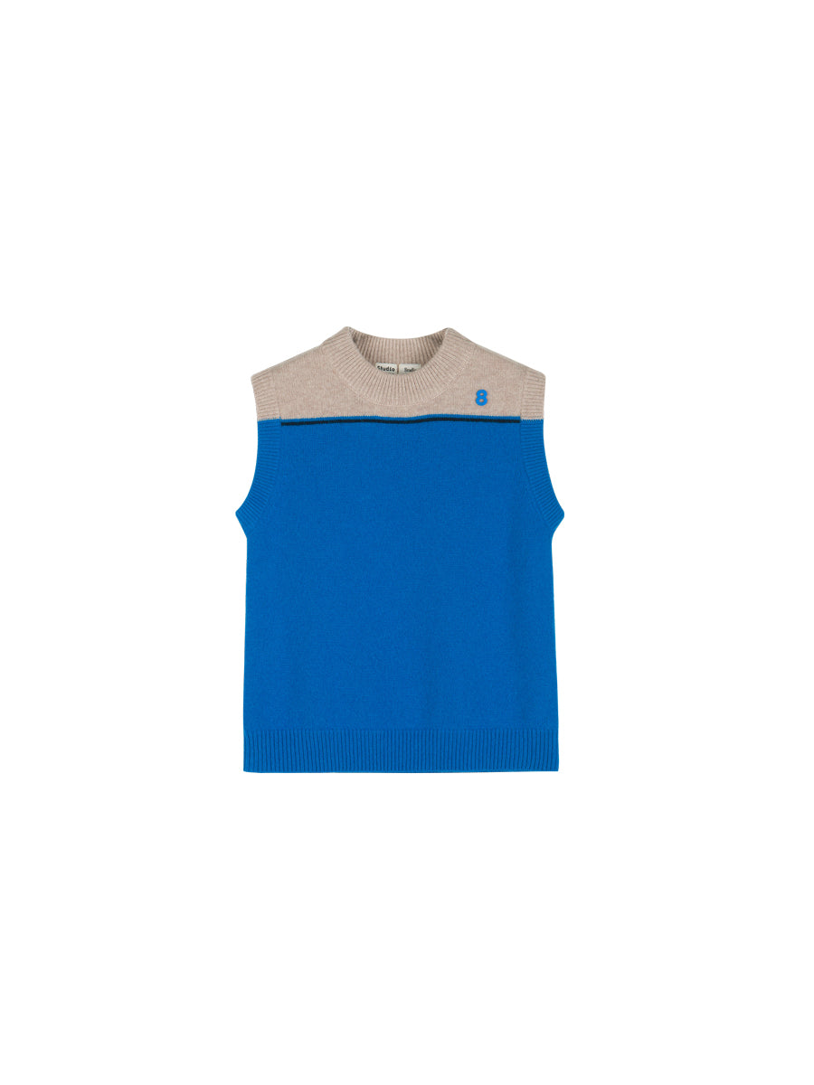 Bi-Color Retro Knit Vest