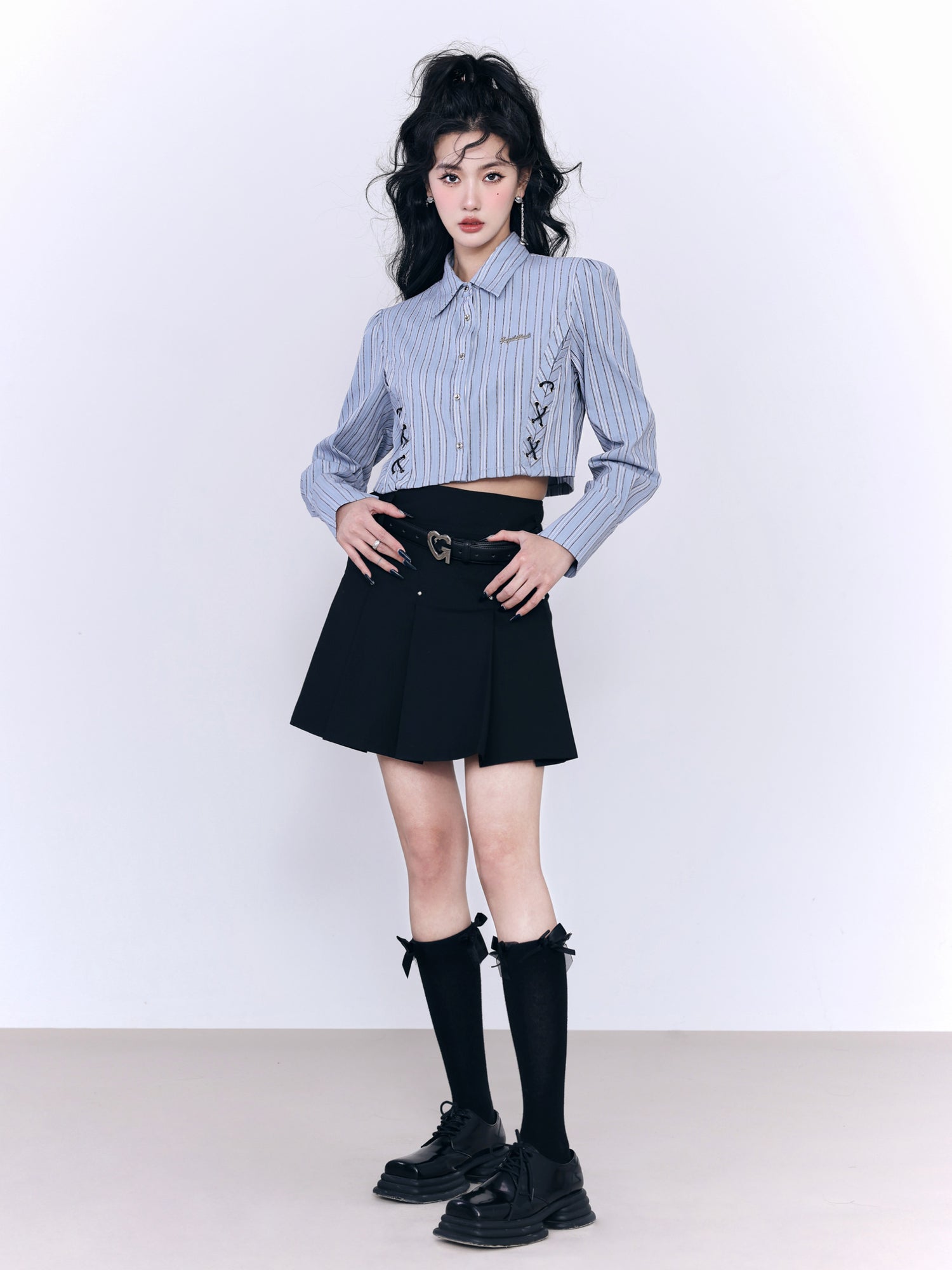 College Casual Short Shirt &amp; Skirt