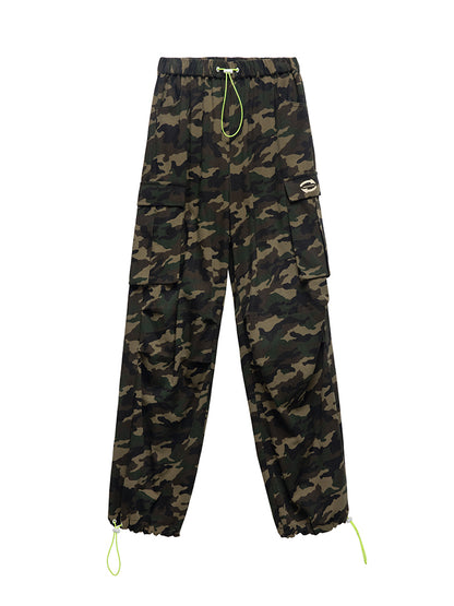 Camouflage Casual Gaudy Side-Pocket Pants