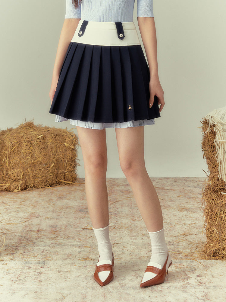 Unique Lrayere Pleats Short Skirt