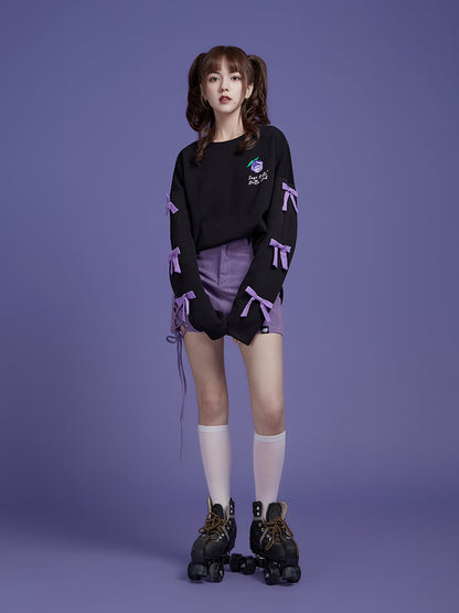 Ribbon Bi-color Rose Pullover