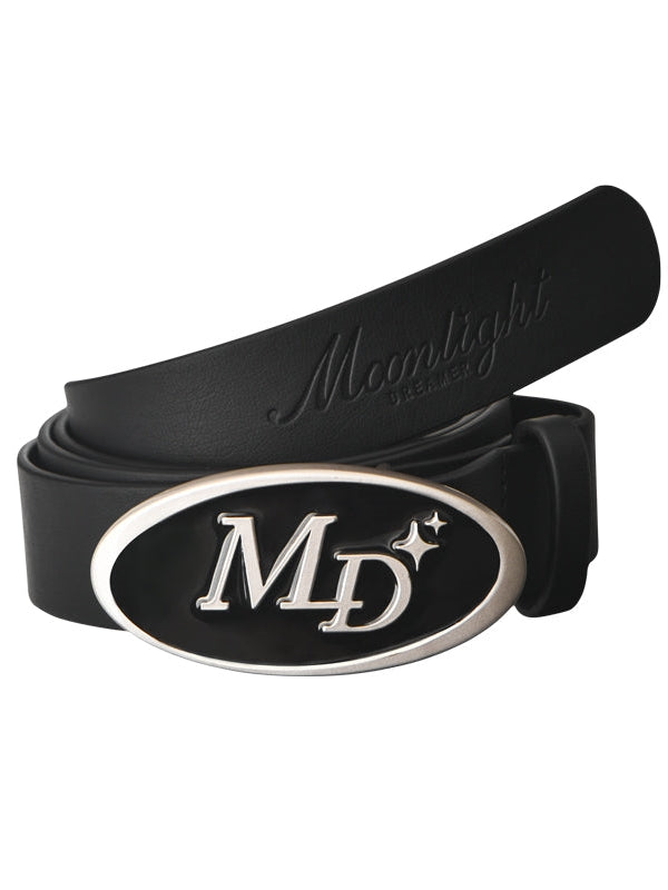 Ceinture noire de boucle en métal