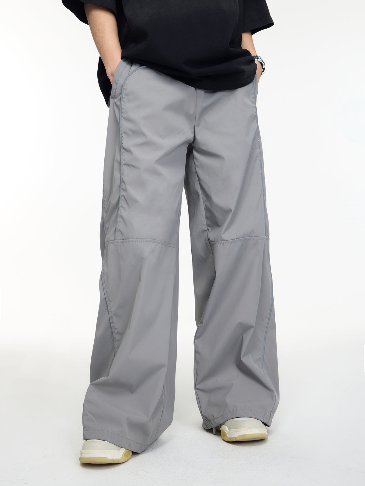 Unisex Plain Loose Relax Casual Wide-Pants