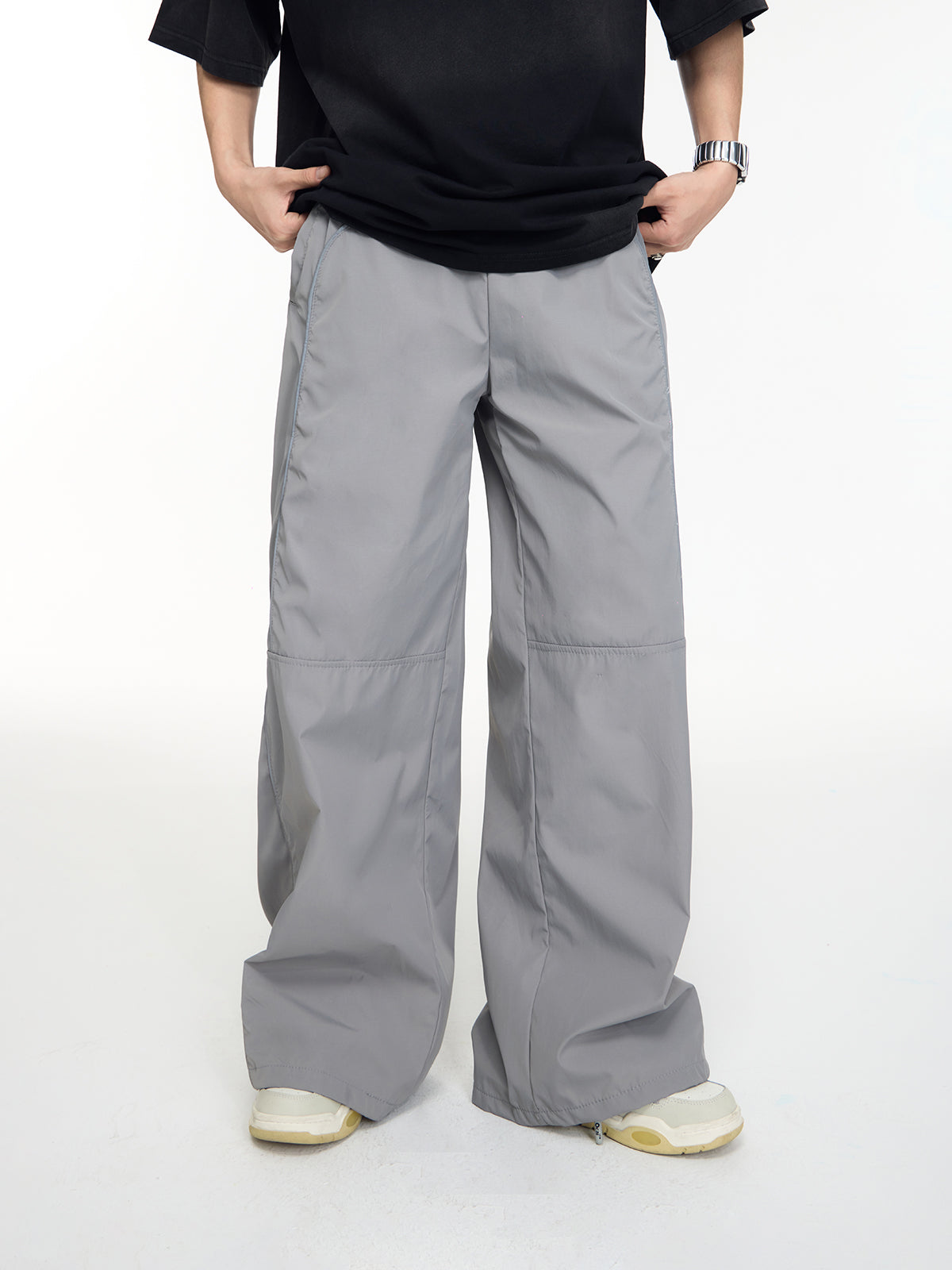 Unisex Plain Loose Relax Casual Wide-Pants