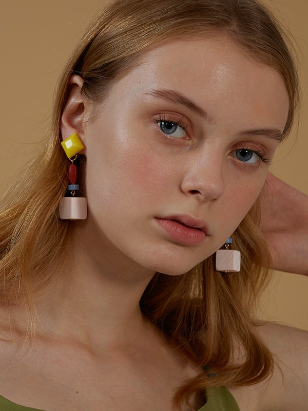 Candy-colored Acrylic Earrings