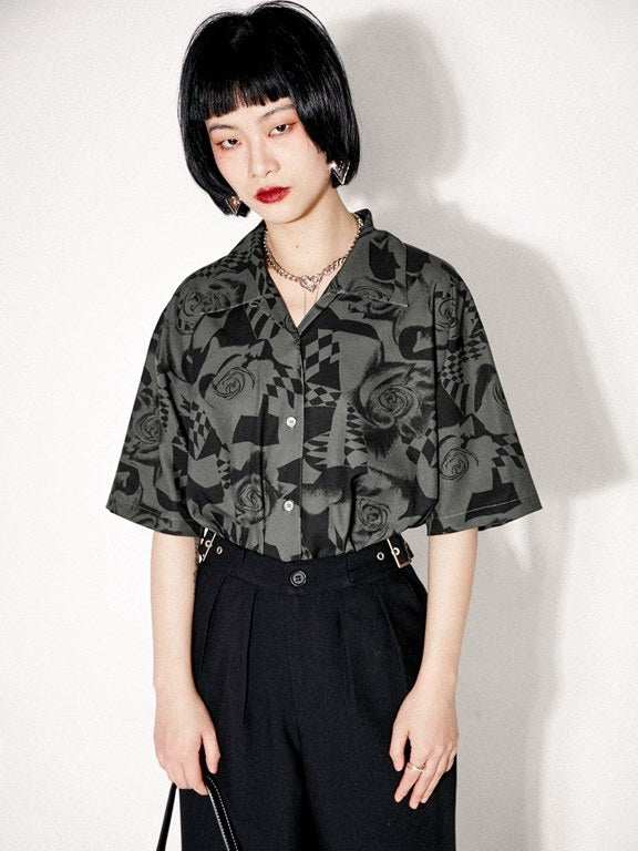 Rose Flower Loose Nichi Shirt