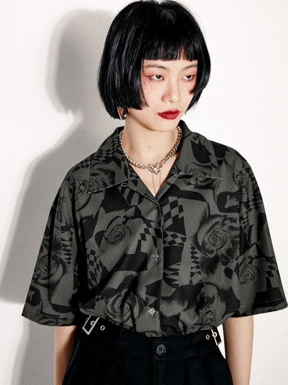 Rose Flower Loose Nichi Shirt