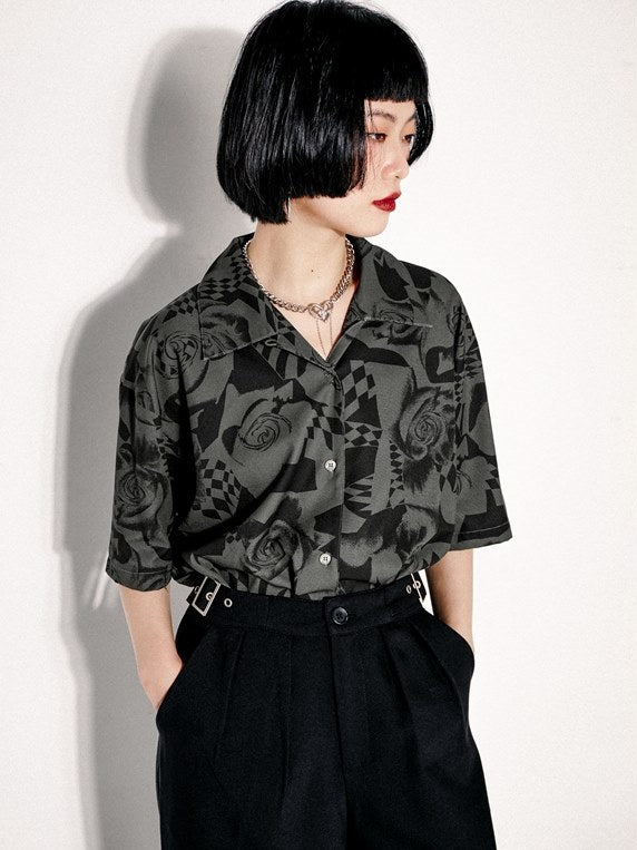 Rose Flower Loose Nichi Shirt