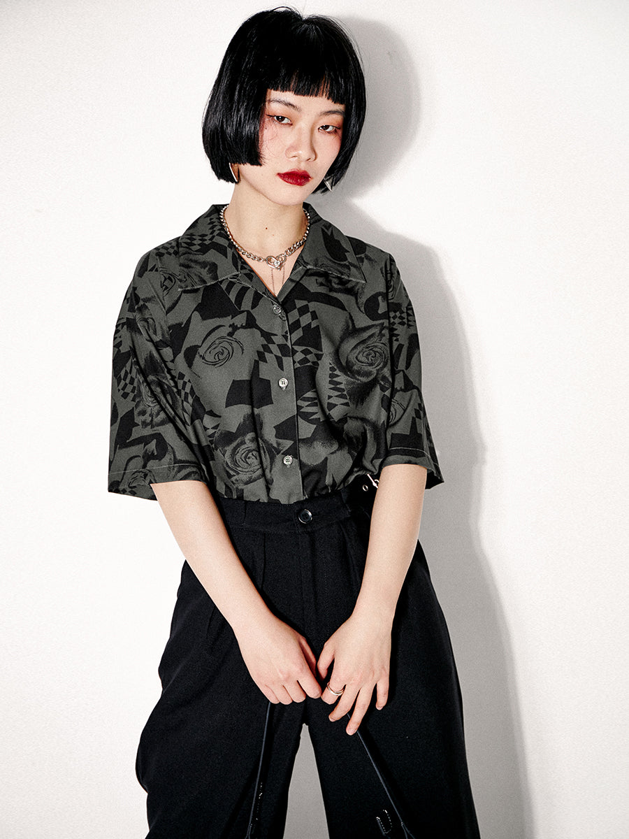 Rose Flower Loose Nichi Shirt