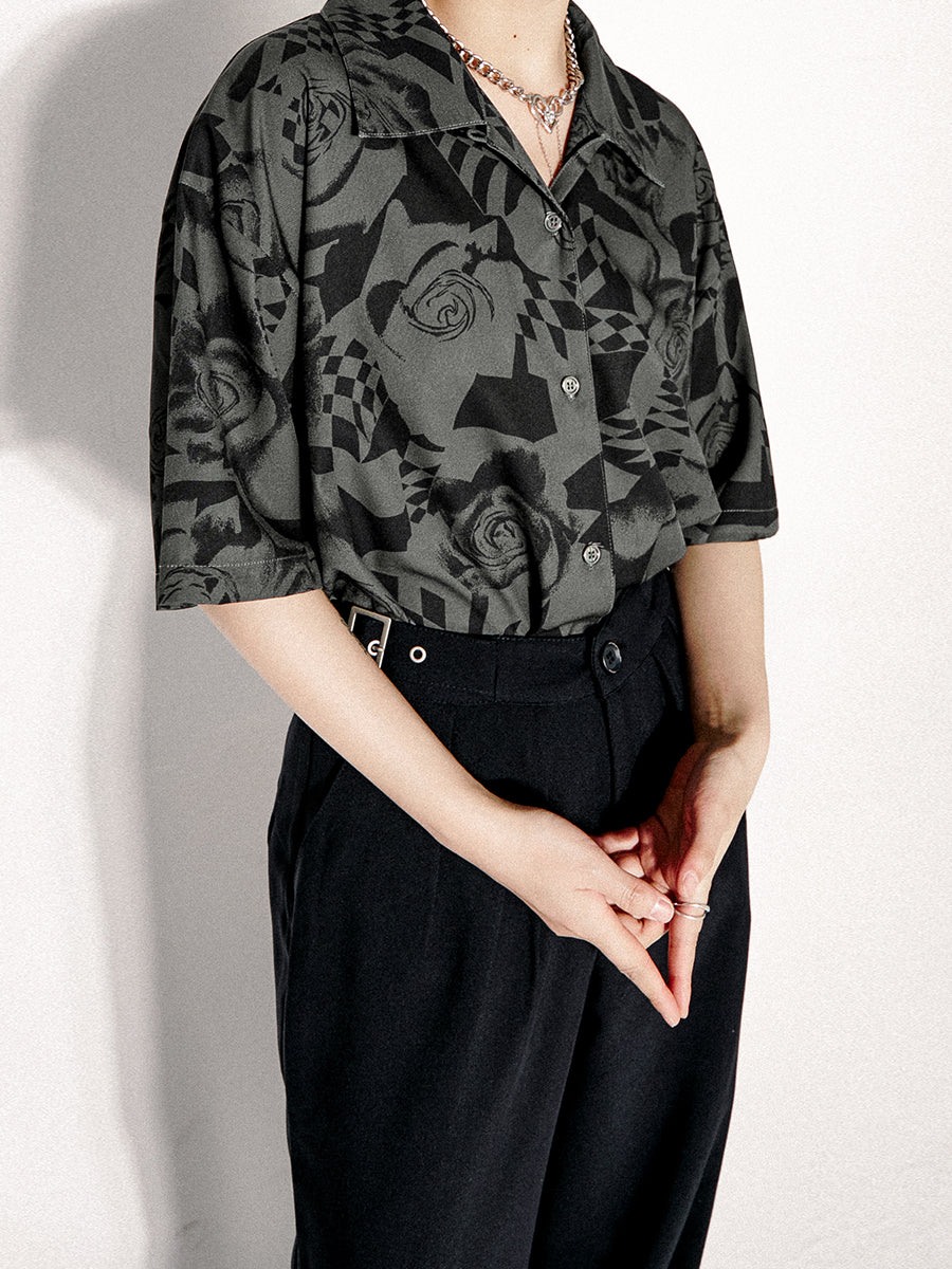 Rose Flower Loose Nichi Shirt