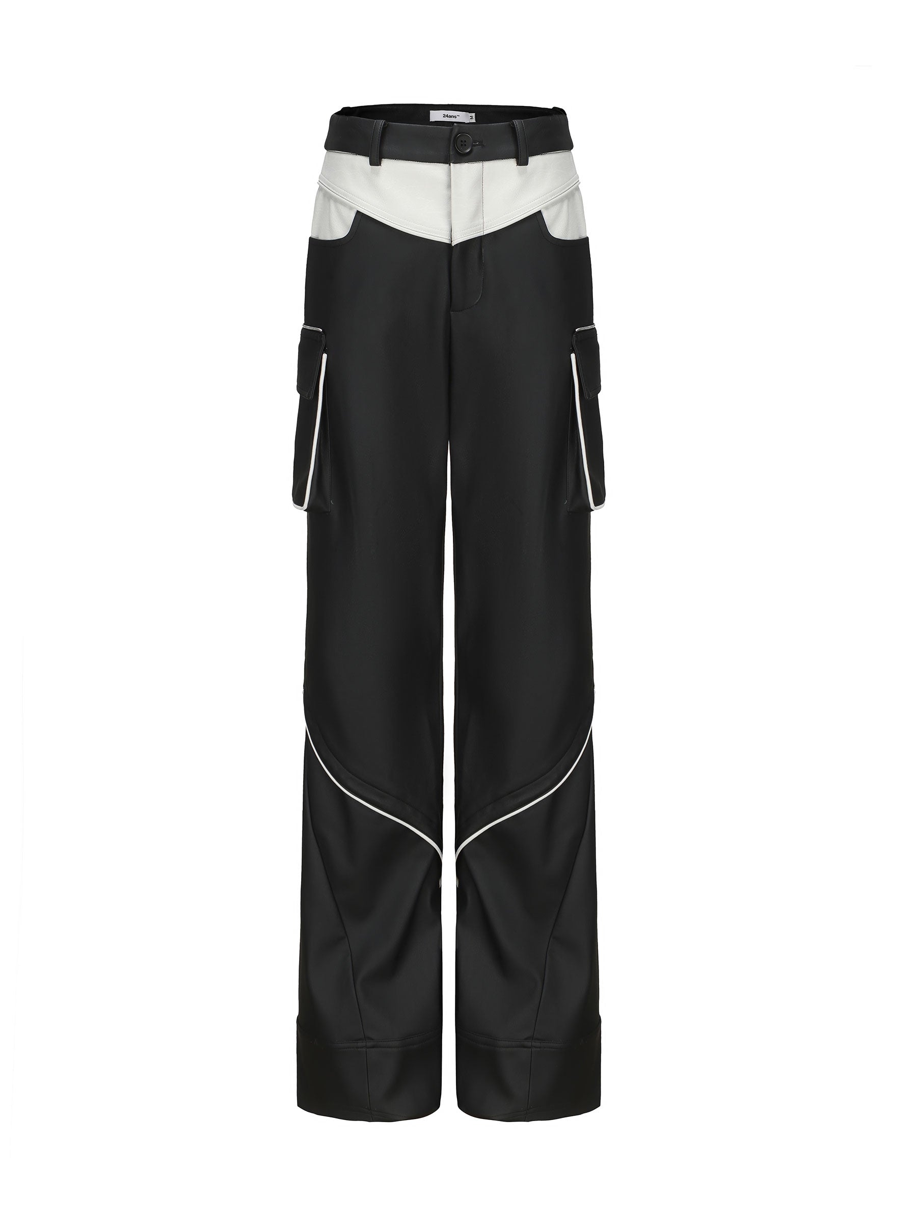 Casual LINE BI-COLOR FLARE PANTS