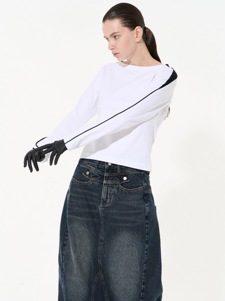 UNISEX SIDE-LINE CASUAL MONOTONE CUTSEW