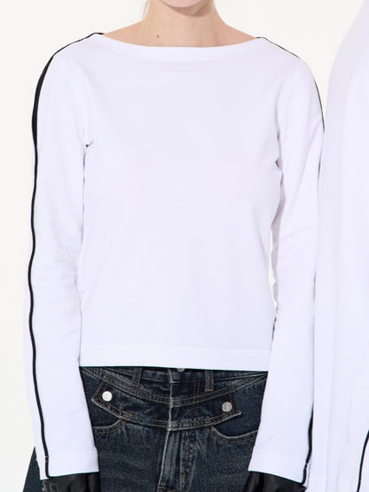 Unisex Side-line Casual Monotone Cutsew