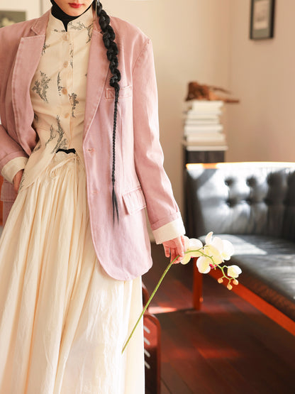 Fluffily Natural Classy Long-Skirt