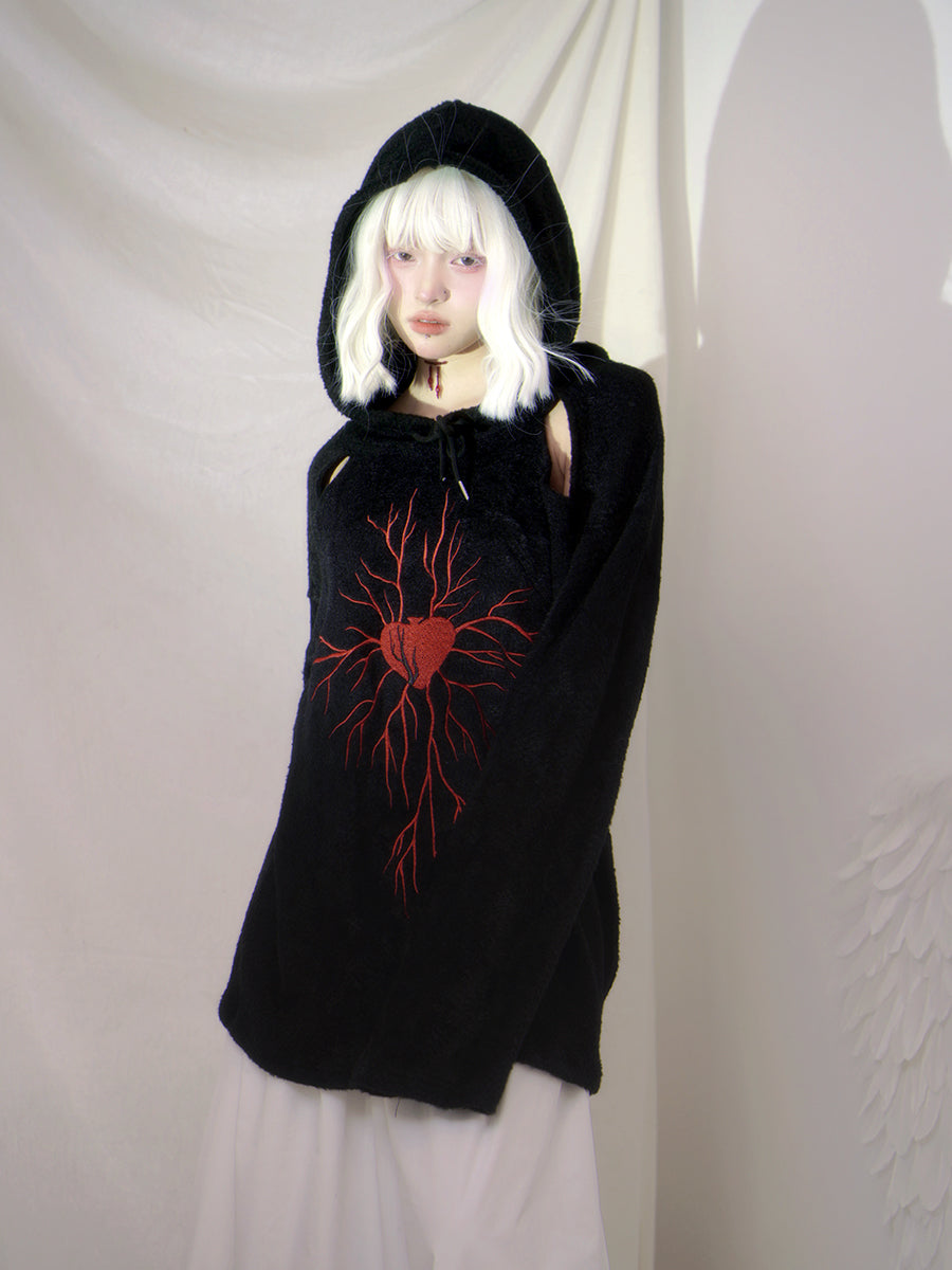 Knit Hoodie EMBROIDERY GOTHIC PARKA