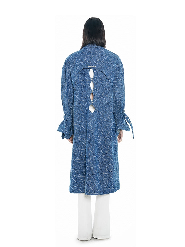 Denim Long Belt Nichi Coat