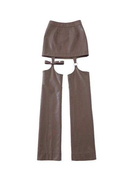 Pantalons punk nichi en cuir