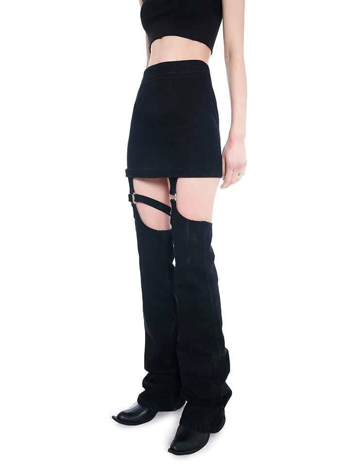 Pantalons punk nichi en cuir