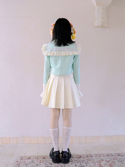 Sailor Frill Retro Ribbon Cropped Jacket